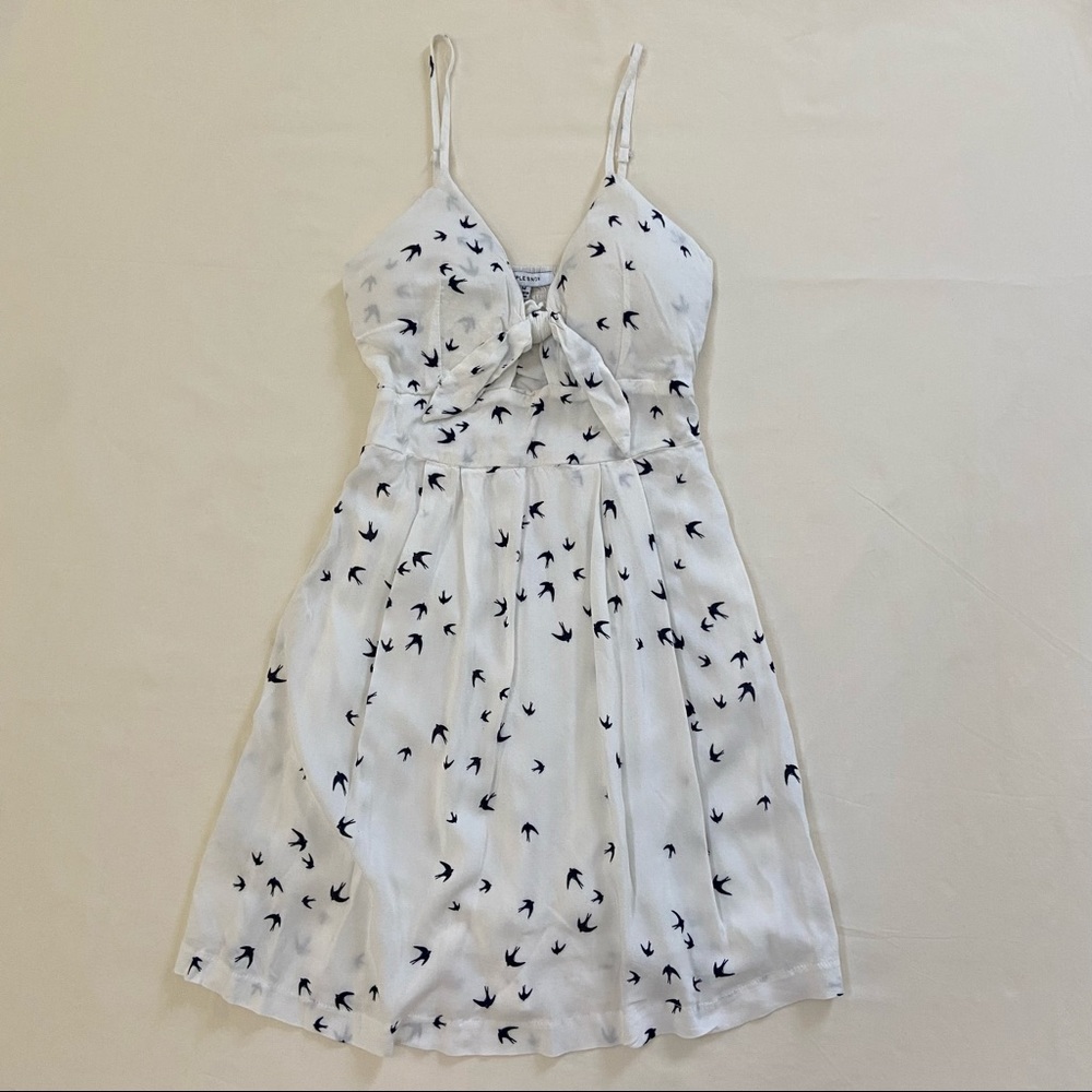 Purple Snow Keyhole Mini Dress